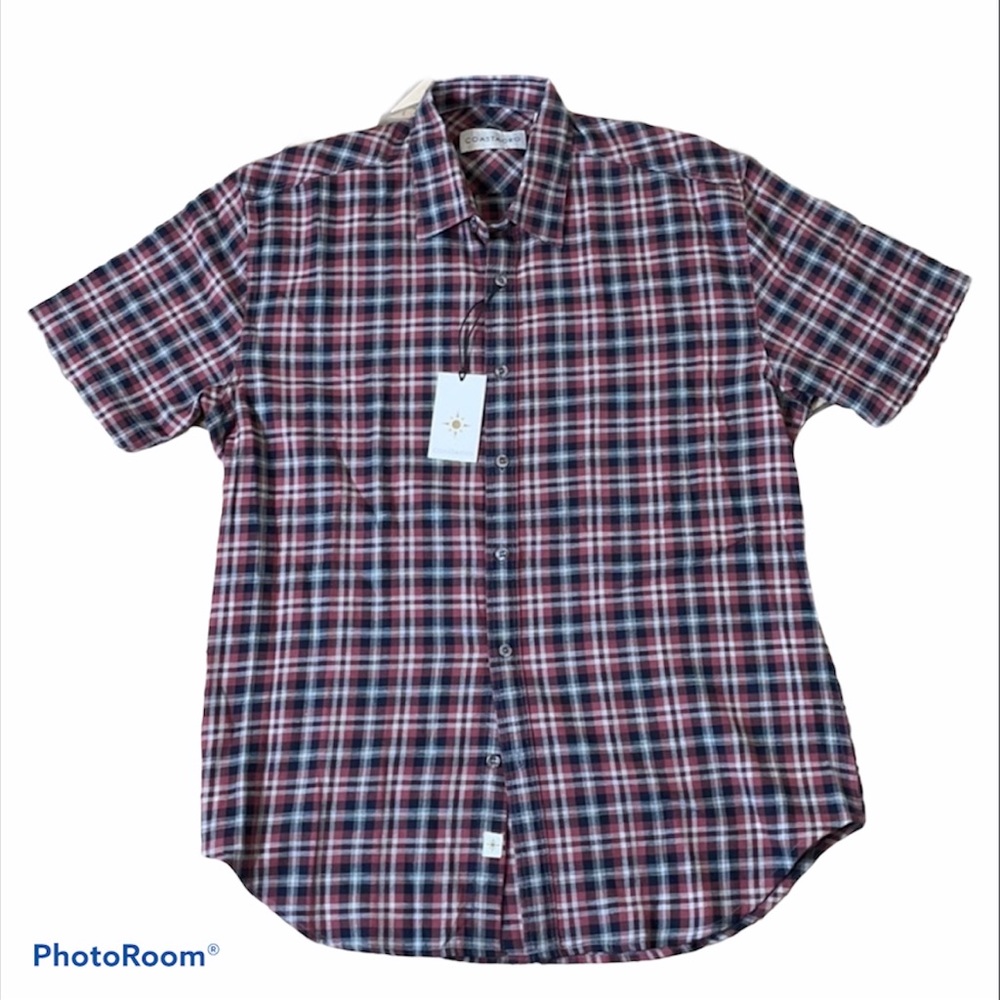 NWT COASTAORO buttoned short sleeve shirt/ Medium